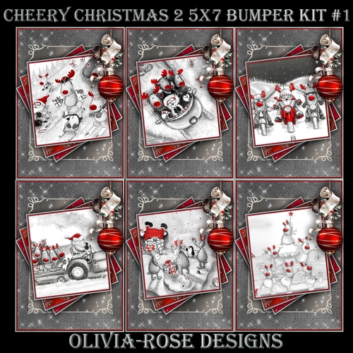 Cheery Christmas 2 5X7 Bumper Kit #1      
