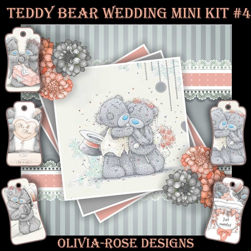 Teddy Bear Wedding Mini Kit #4    