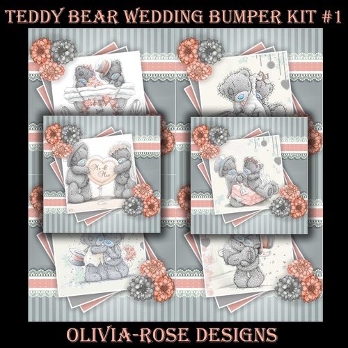 Teddy Bear Wedding Bumper Kit #1    