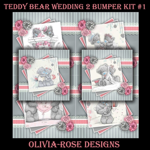 Teddy Bear Wedding 2 Bumper Kit #1    