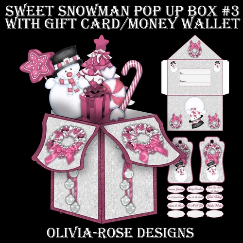 Sweet Snowman Pop Up box #3  