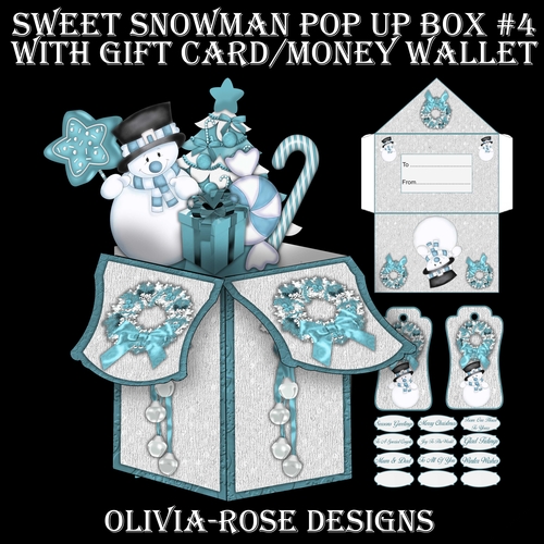 Sweet Snowman Pop Up box #4  