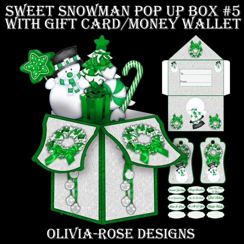 Sweet Snowman Pop Up box #5  