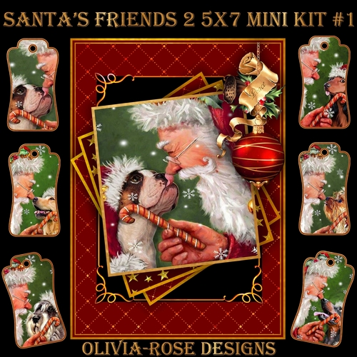 Santas Friends 2 5X7 Mini Kit #1      