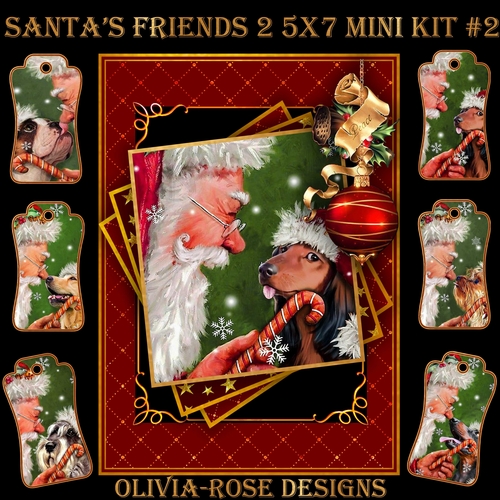 Santas Friends 2 5X7 Mini Kit #2      