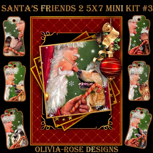 Santas Friends 2 5X7 Mini Kit #3      