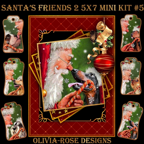 Santas Friends 2 5X7 Mini Kit #5      