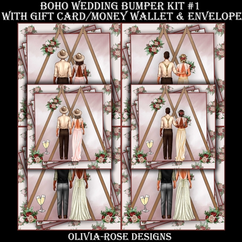 Boho Wedding Bumper Kit #1    AND AN  MAIN CARD  