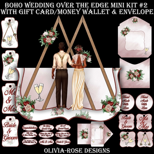 Boho Wedding Shaped Over The Edge Mini Kit #2 