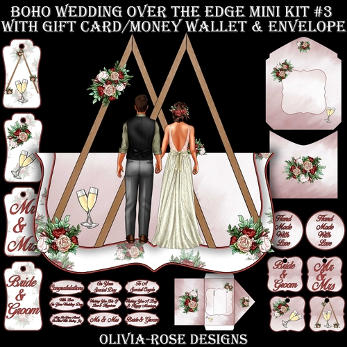 Boho Wedding Shaped Over The Edge Mini Kit #3 