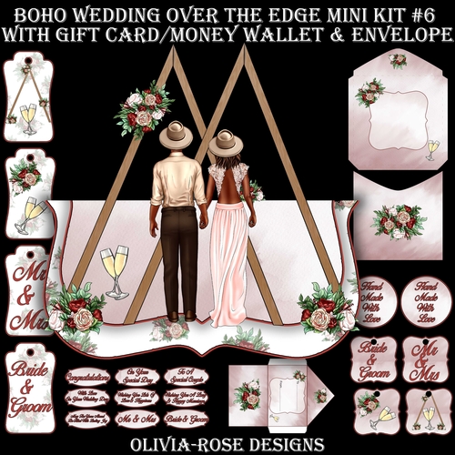Boho Wedding Shaped Over The Edge Mini Kit #6 