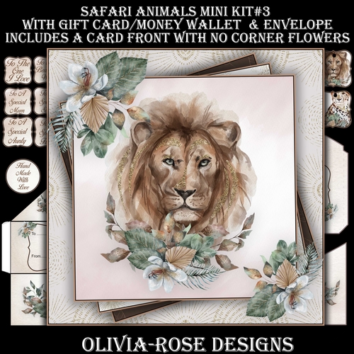 Safari Animals Mini Kit #3  