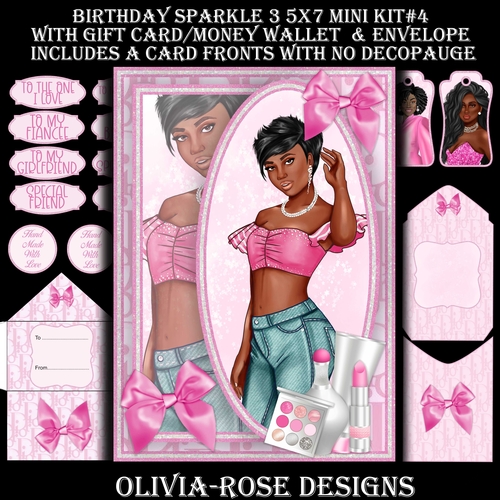 Birthday Sparkle 3  5X7 Mini Kit #4 