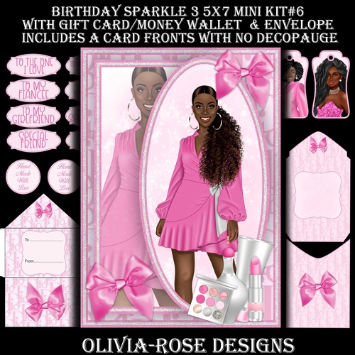 Birthday Sparkle 3  5X7 Mini Kit #6 
