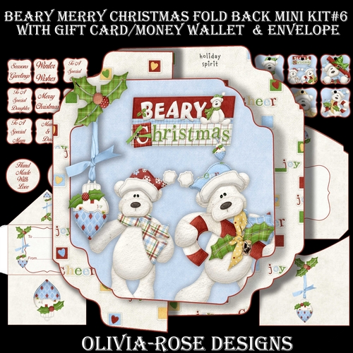 Beary Merry Christmas Fold Back Mini Kit#6   