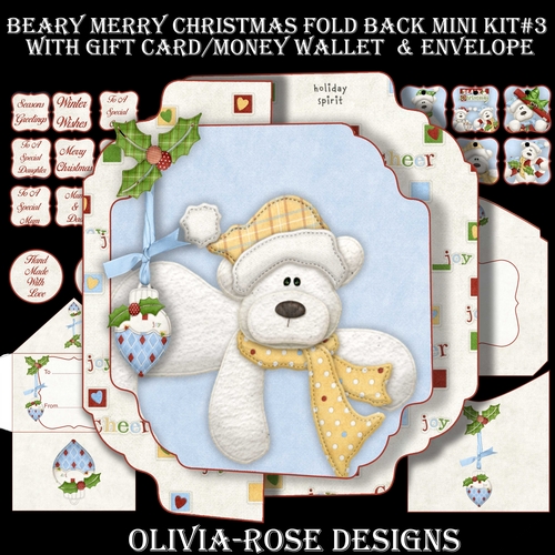 Beary Merry Christmas Fold Back Mini Kit#3   