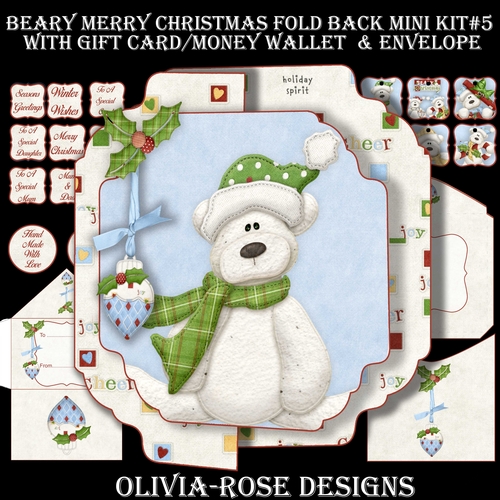 Beary Merry Christmas Fold Back Mini Kit#5   