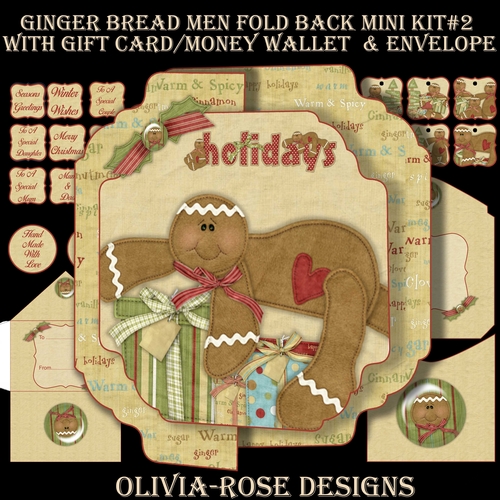 Ginger Bread Men Fold Back Mini Kit#2   