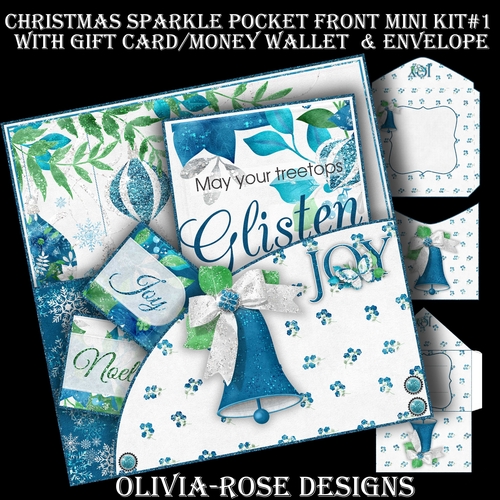 Christmas Sparkle Pocket Front Mini Kit#1   