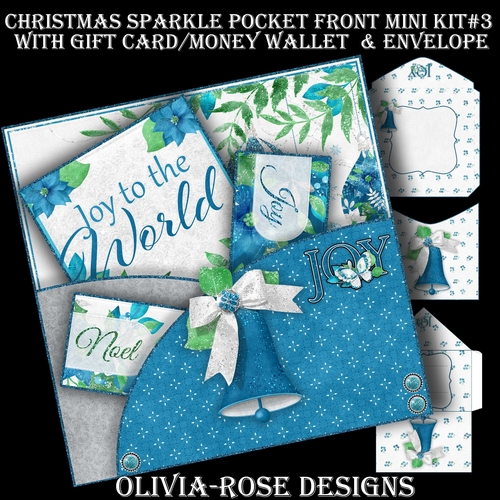 Christmas Sparkle Pocket Front Mini Kit#3   