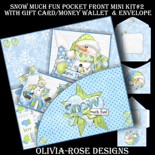Snow Much Fun Pocket Front Mini Kit#2   