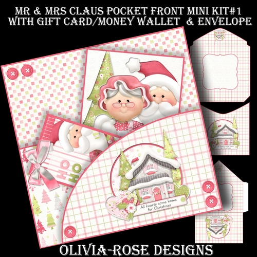 Mr & Mrs Claus Pocket Front Mini Kit#1   