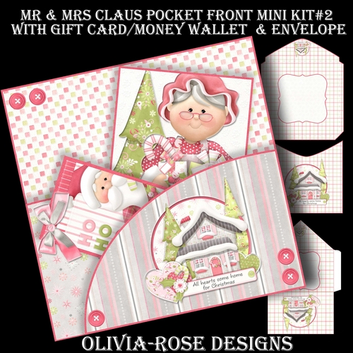 Mr & Mrs Claus Pocket Front Mini Kit#2   