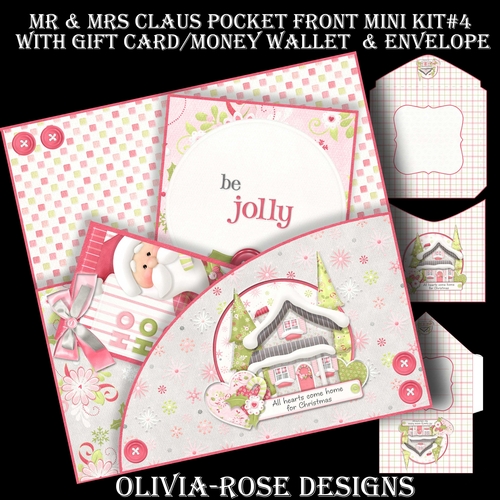 Mr & Mrs Claus Pocket Front Mini Kit#4   