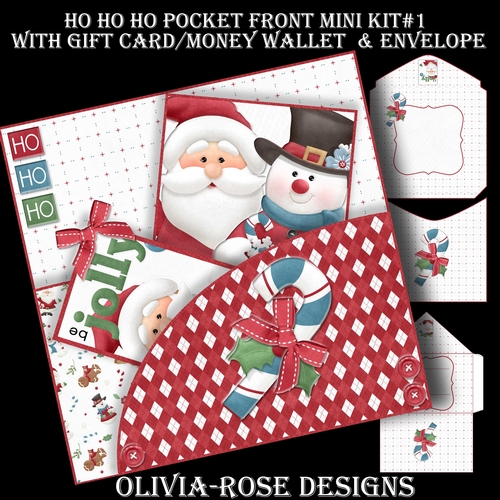 Ho Ho Ho Pocket Front Mini Kit#1   