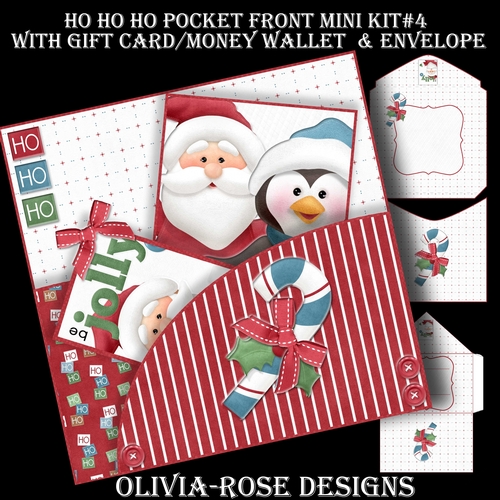 Ho Ho Ho Pocket Front Mini Kit#4   
