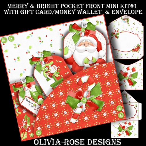 Merry & Bright Pocket Front Mini Kit#1   