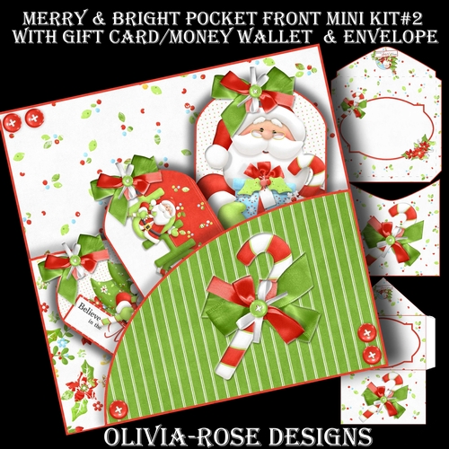 Merry & Bright Pocket Front Mini Kit#2   