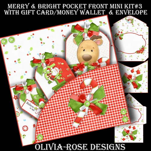 Merry & Bright Pocket Front Mini Kit#3   