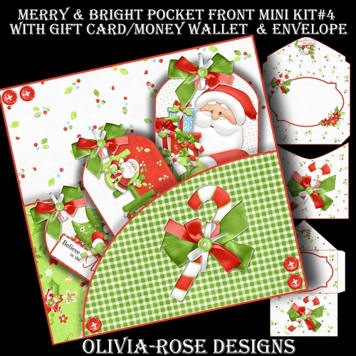 Merry & Bright Pocket Front Mini Kit#4   