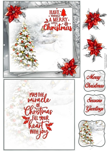 Merry Little Christmas 2 6X6 Topper Sheet #4 