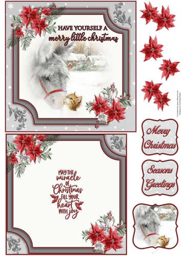 Merry Little Donkey 6X6 Topper Sheet #1 