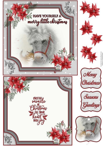 Merry Little Donkey 6X6 Topper Sheet #3 