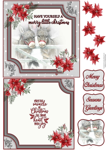 Merry Little Donkey 6X6 Topper Sheet #4 