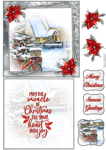 Merry Little Christmas 2 NO TEXT** 6X6 Topper Sheet #1 