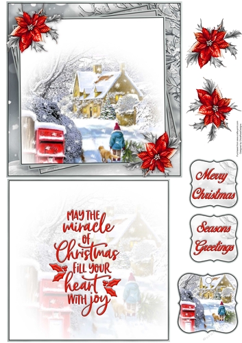 Merry Little Christmas 2 NO TEXT** 6X6 Topper Sheet #2 