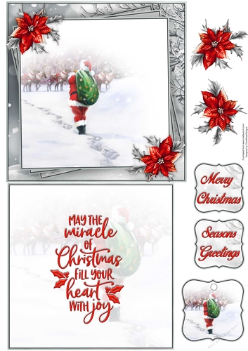 Merry Little Christmas 2 NO TEXT** 6X6 Topper Sheet #3 