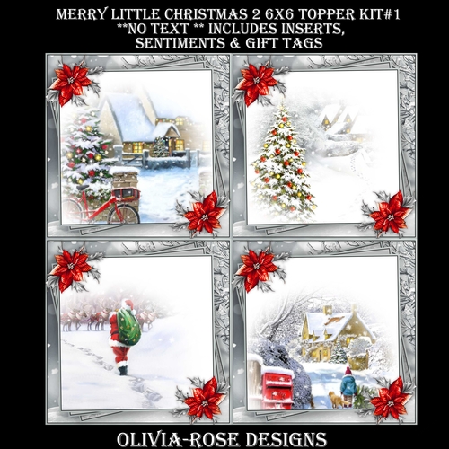 Merry Little Christmas 2 NO TEXT** Topper Kit #1 
