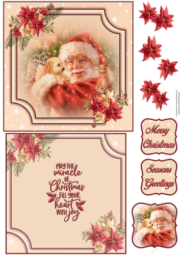 Merry Santa 6X6 Topper Sheet #2 