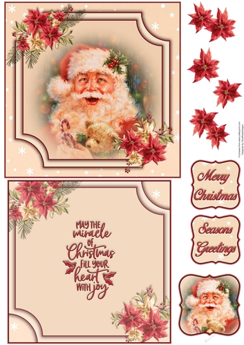 Merry Santa 6X6 Topper Sheet #3 