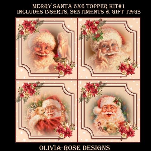 Merry Santa 6X6 Topper Kit #1 
