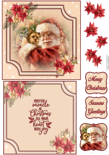 Merry Santa 2 6X6 Topper Sheet #1 