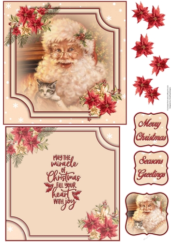 Merry Santa 2 6X6 Topper Sheet #2 