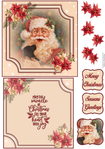 Merry Santa 2 6X6 Topper Sheet #3 