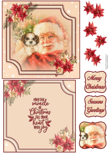 Merry Santa 2 6X6 Topper Sheet #4 