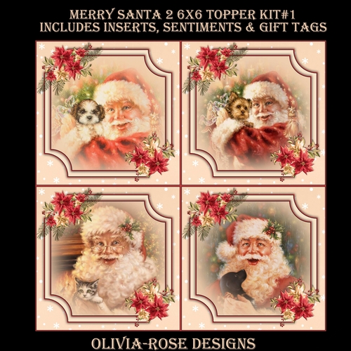 Merry Santa 2 6X6 Topper Kit #1 